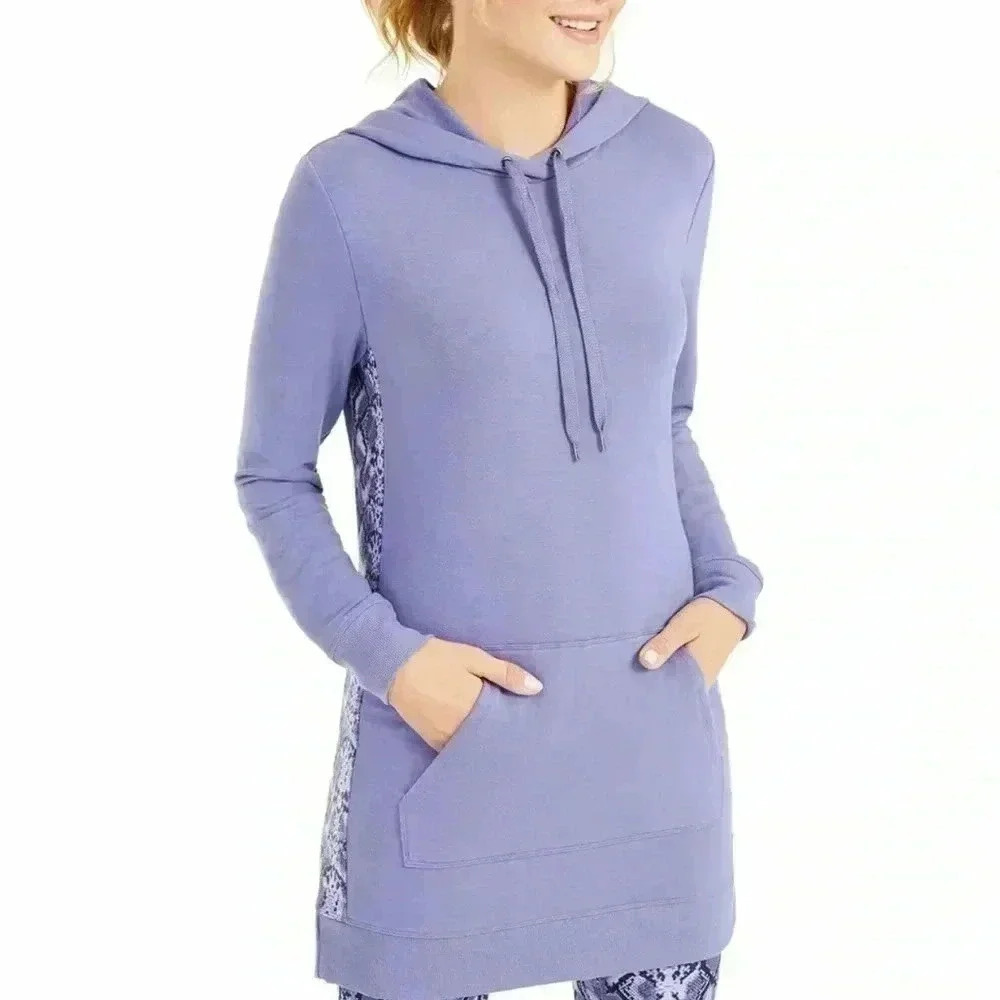 IDEOLOGY Purple Hoodie with Python Print Panels